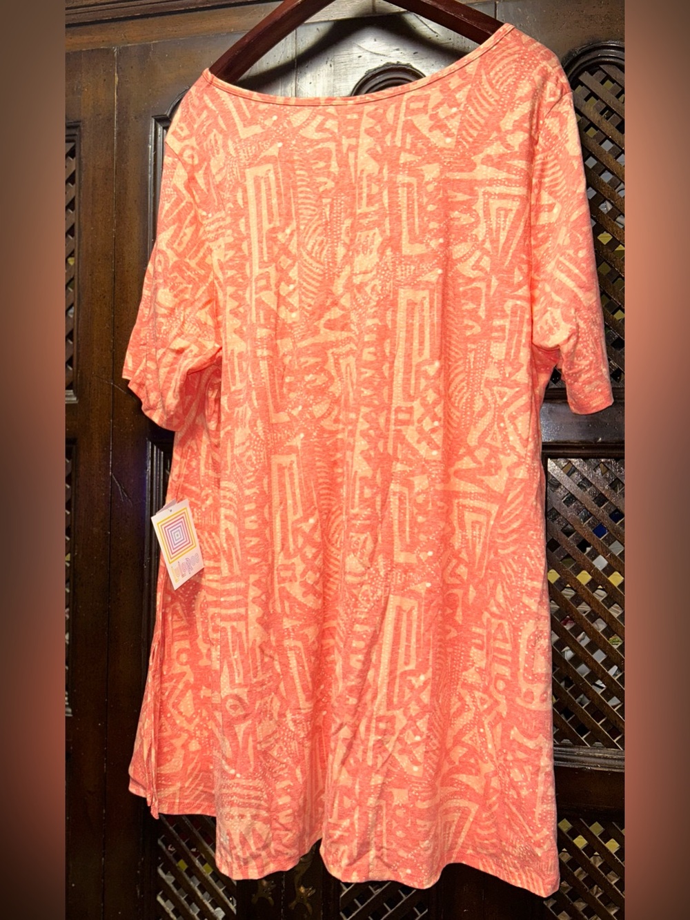 NWT LuLaRoe Coral Abstract Print Short Sleeve Dress